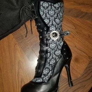 Calve High Zip Up Boots By Ellie